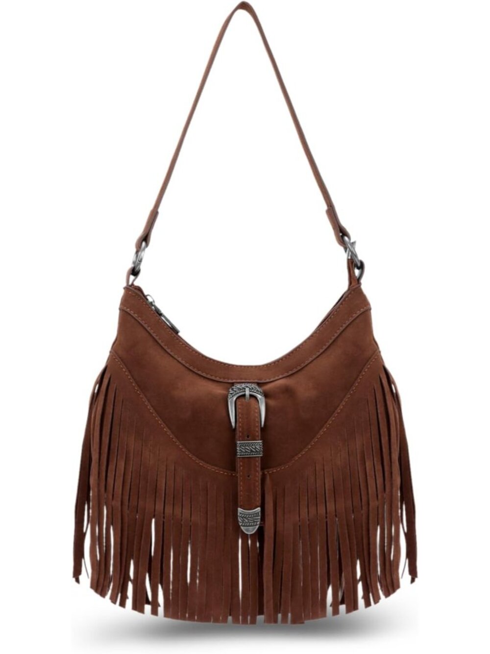 Western Fringe Hobo Purses for Women Tassel Crossbody Bag Underarm Shoulder Bags